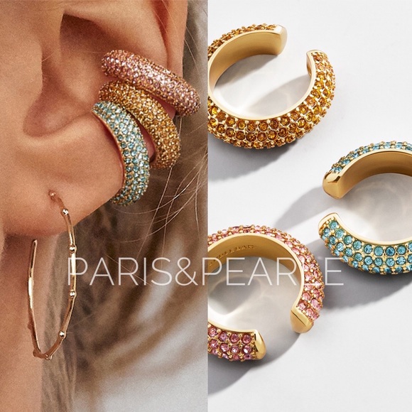 Jewelry - Chic Simplicity Stackable Rhinestone Ear Cuffs
